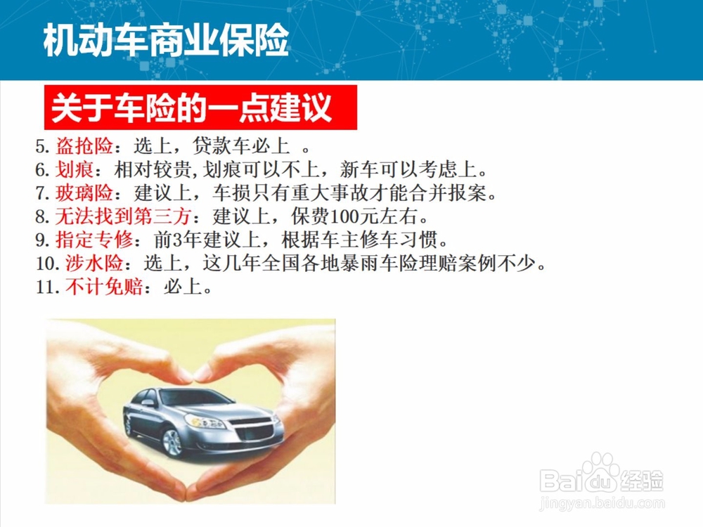 怎样上好、上对自己的车险。