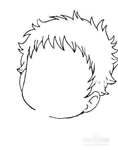 简笔画-如何画Q版人物银魂勘七郎的简笔画