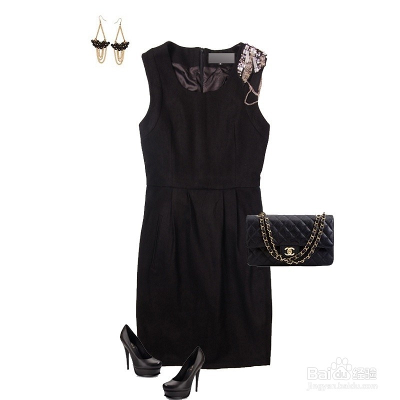 黑色背心裙如何搭配