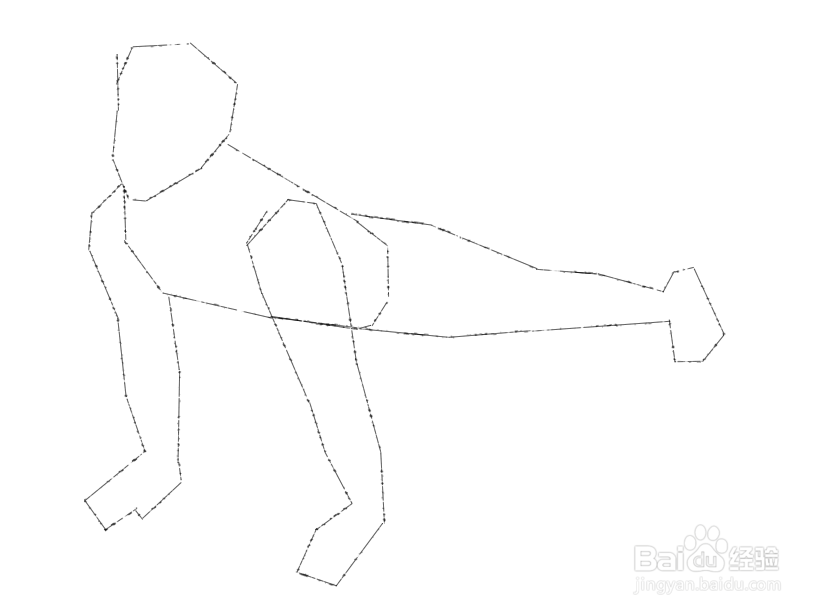 简笔画--做俯卧撑男孩的画法