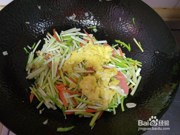 蒜黄炒鸡蛋的做法