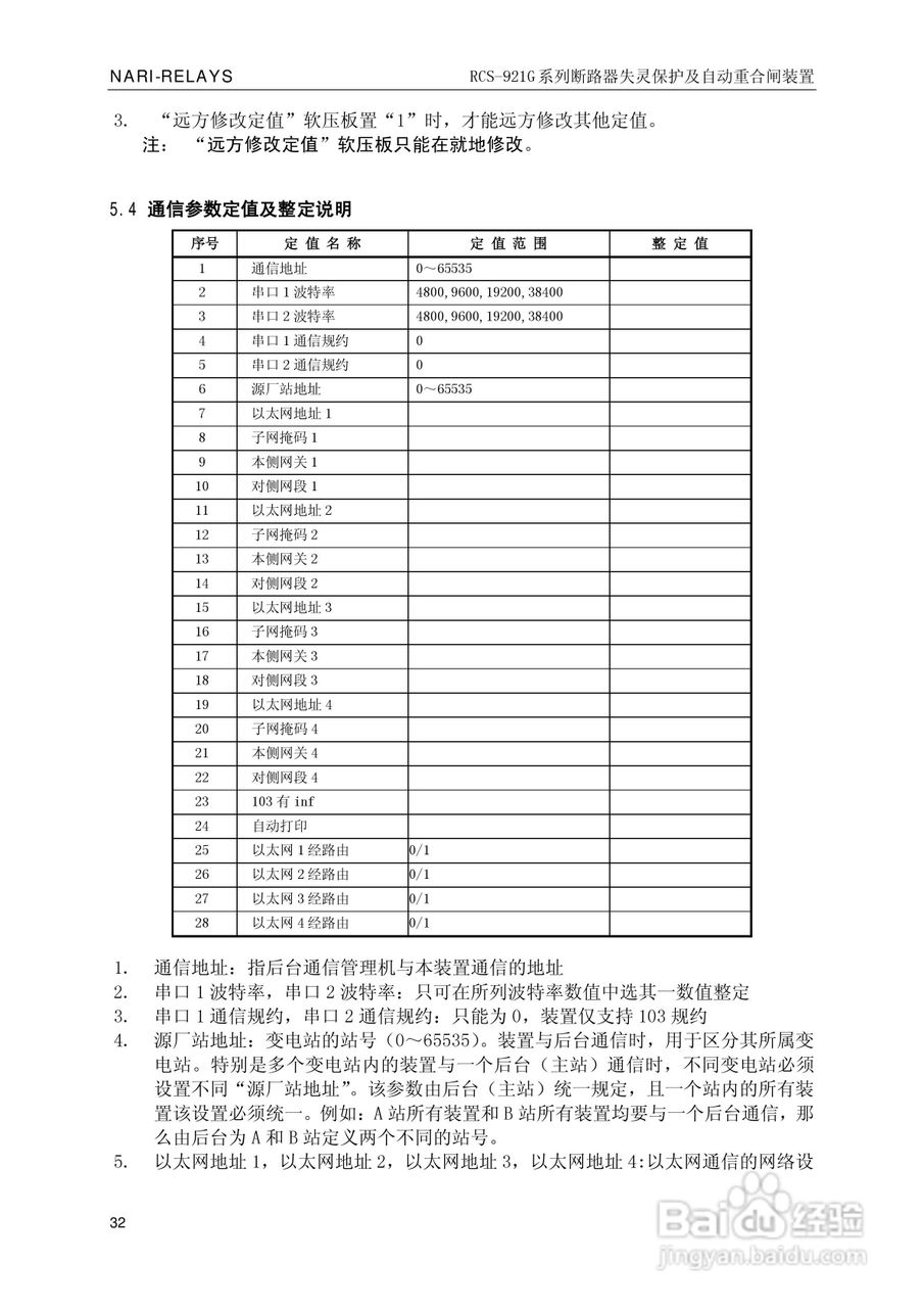 南瑞继保RCS-921G断路器失灵保护及自动重合闸装置使用:[4]