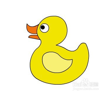 flash如何绘制一只小黄鸭的效果