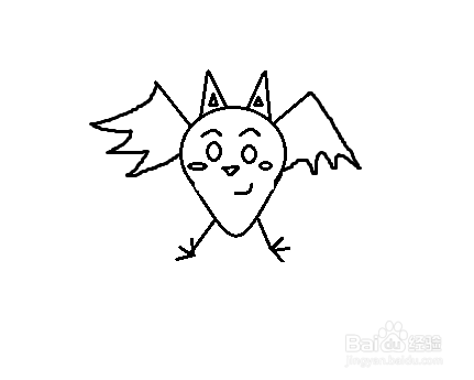 如何画蝙蝠的简笔画