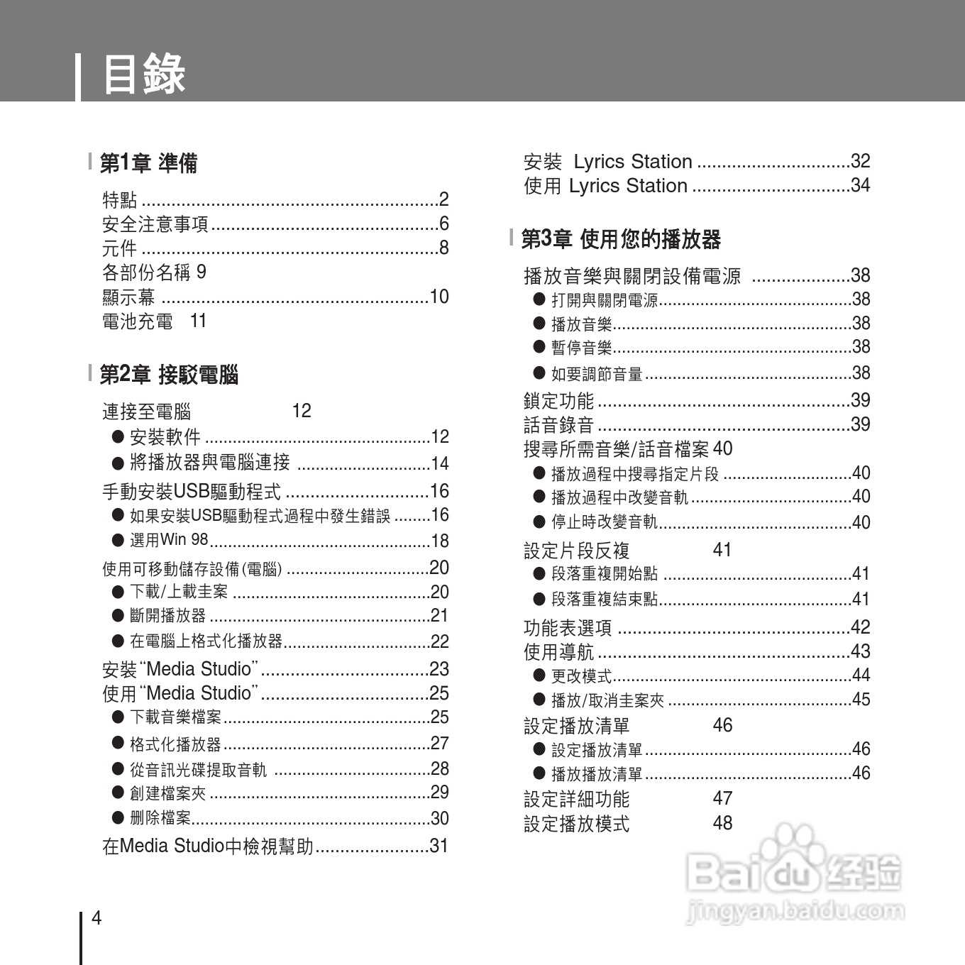 三星YP-U1ZW音频播放器使用说明书:[1]