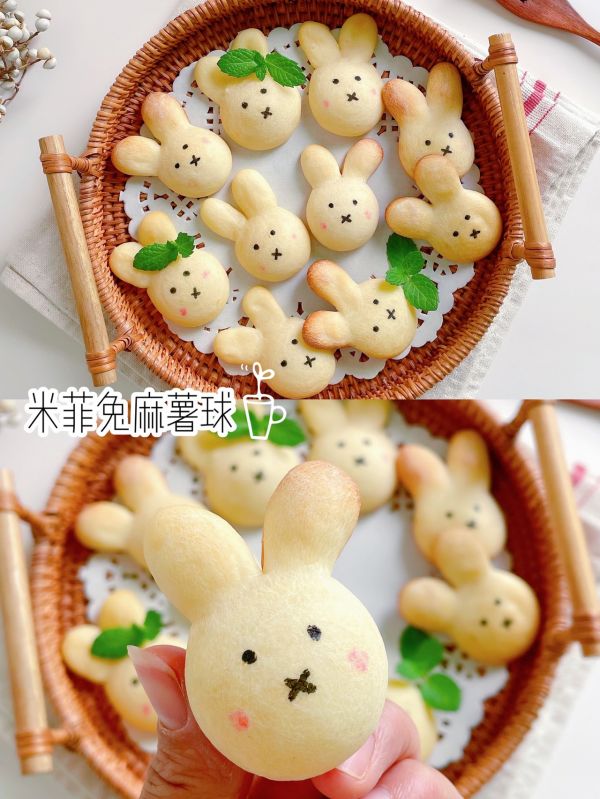 糯叽叽敲软萌的米菲兔麻薯球