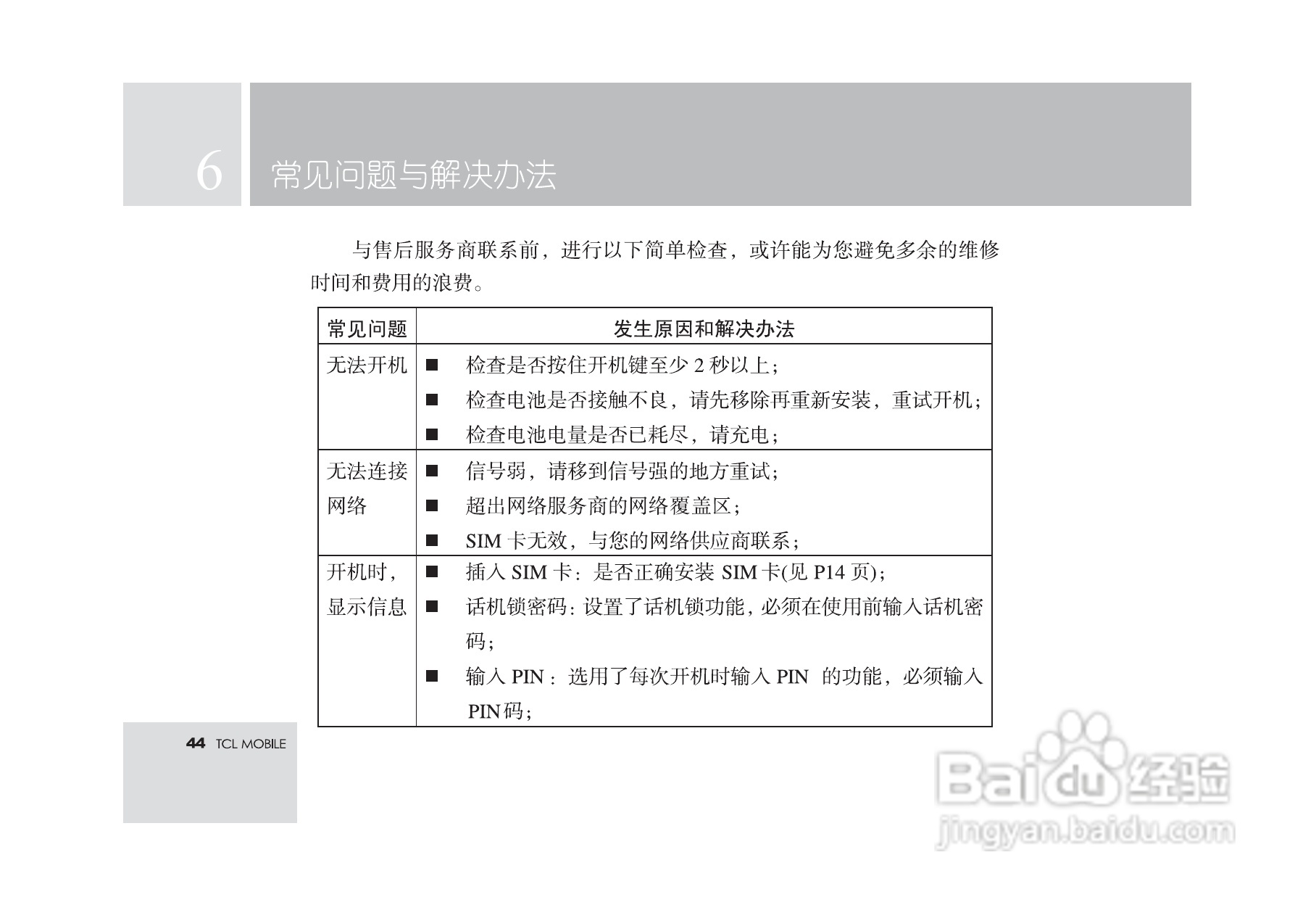 TCL T18手机使用说明书:[5]
