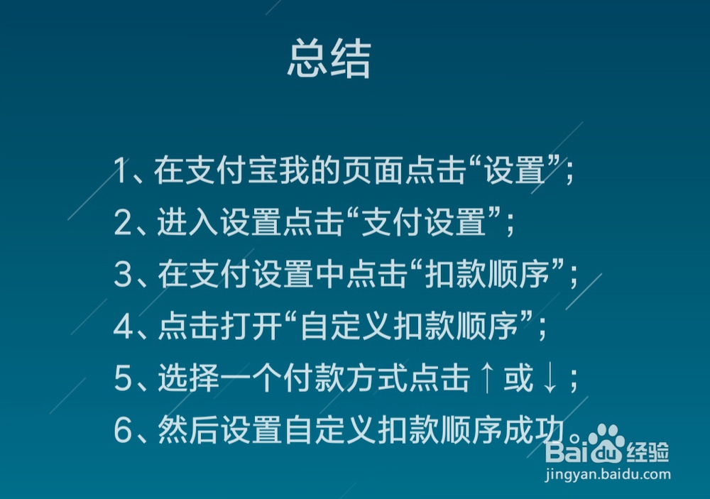 如何设置支付宝的自定义扣款顺序