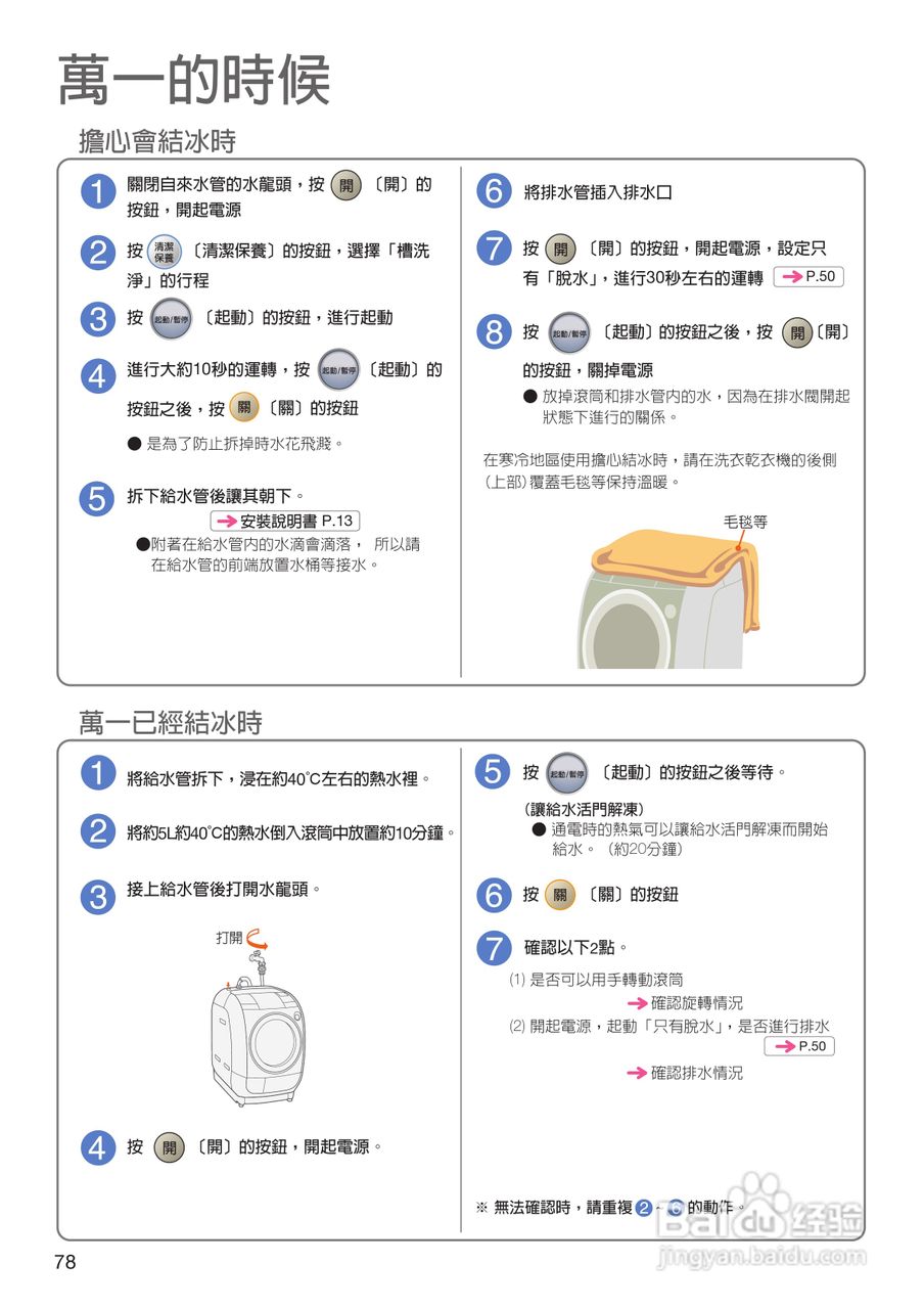 日立SF-BD1200T洗衣机使用说明书:[8]