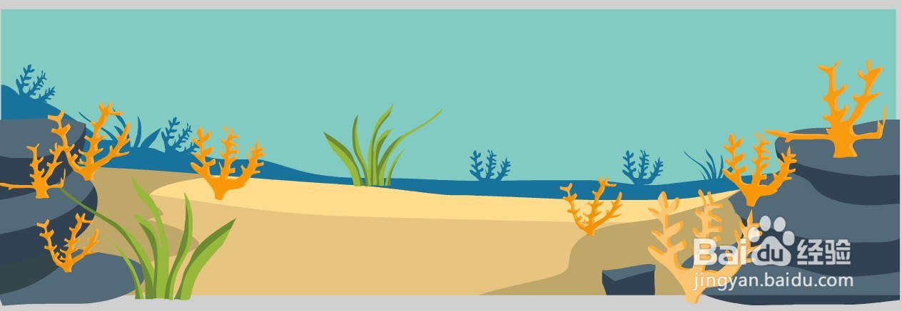 flash如何绘制一个海底世界背景