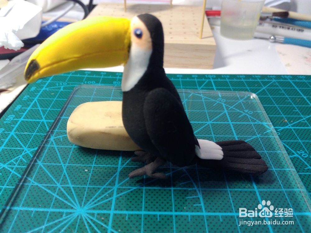 超轻粘土制作大嘴鸟 百度经验