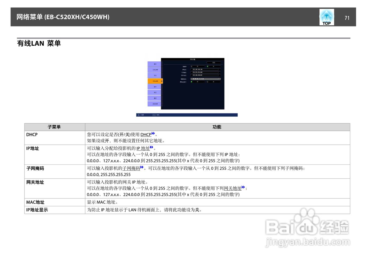 爱普生EB-C450XE投影机使用说明书:[8]