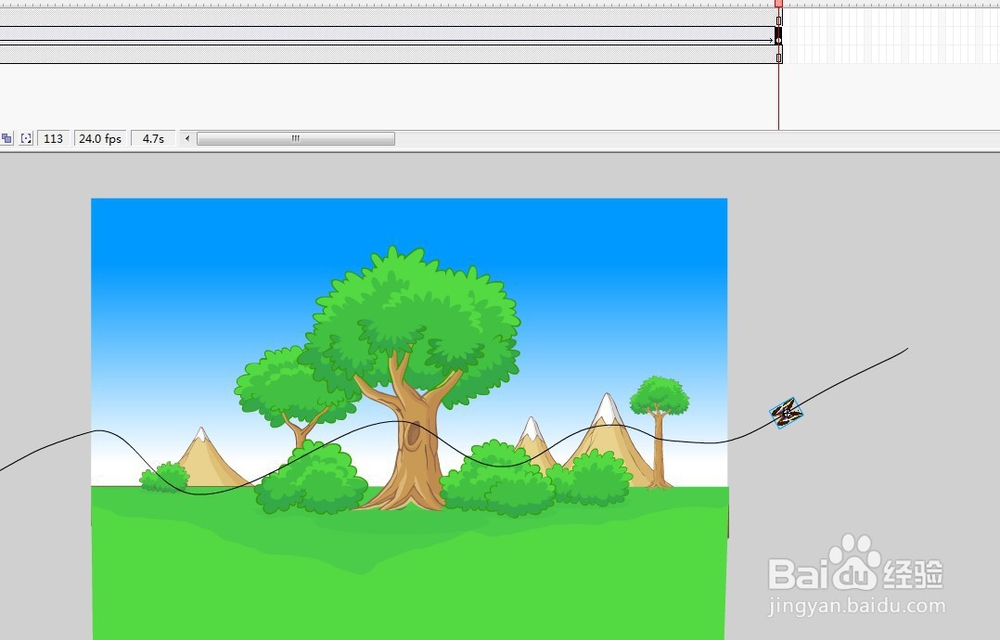 flash用蝴蝶做引导线动画的教程