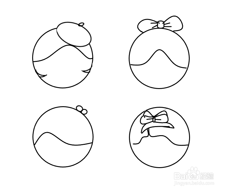 怎么用圆画可爱小人简笔画