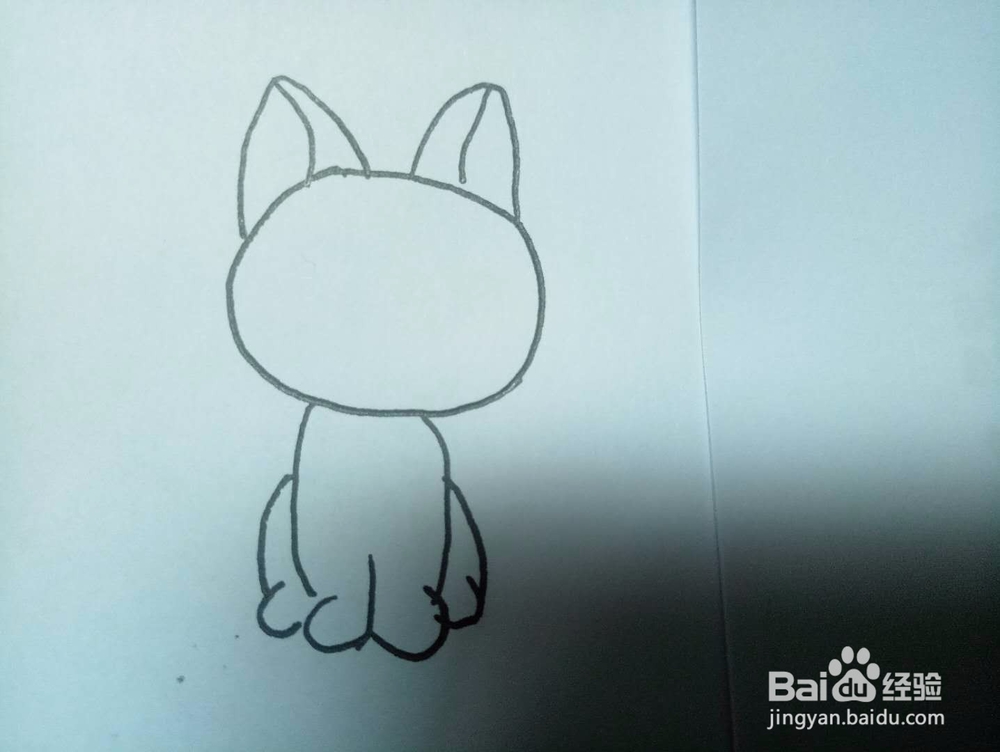 教你画魔女宅急便kiki的简画或可爱猫咪的简画哦