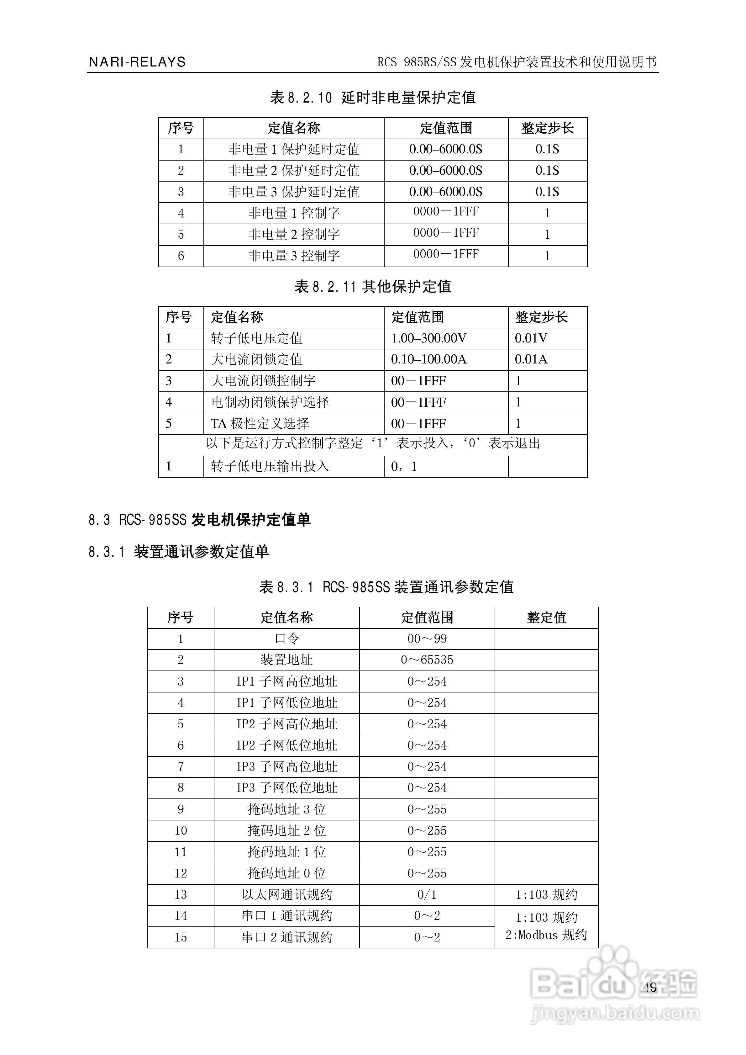 RCS-985SS发电机保护装置使用说明书:[6]