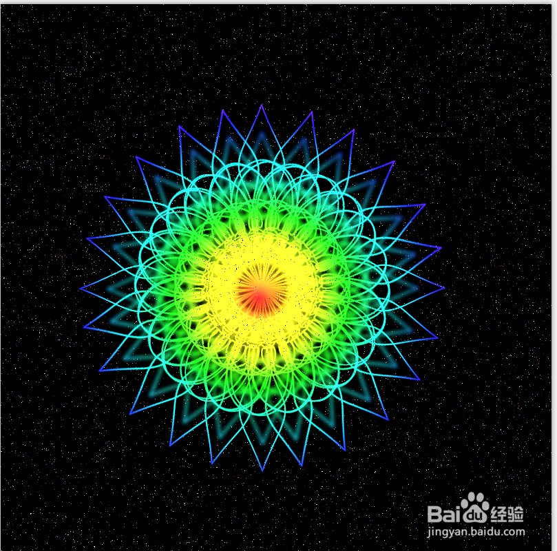 ps制作闪烁绚丽的花