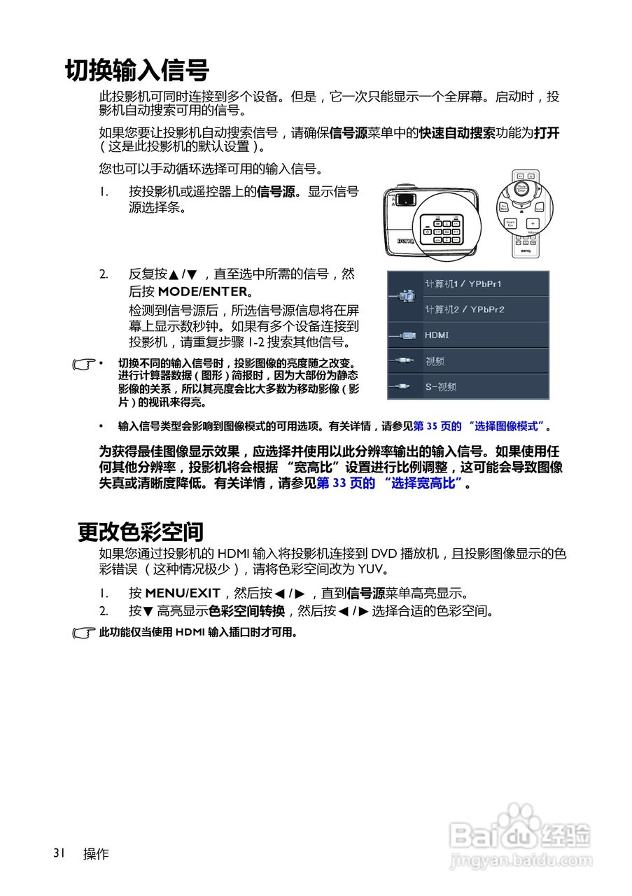 BenQ BS5627B投影机使用说明书:[4]