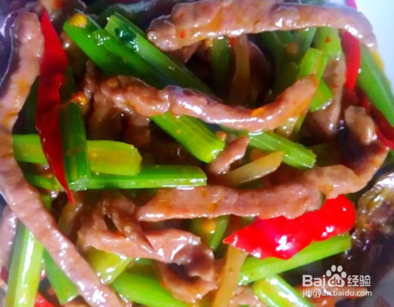 家常的芹菜牛肉丝