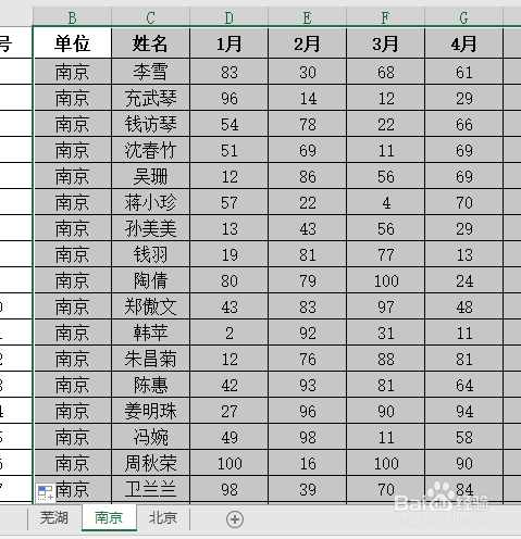 多个工作表数据汇总