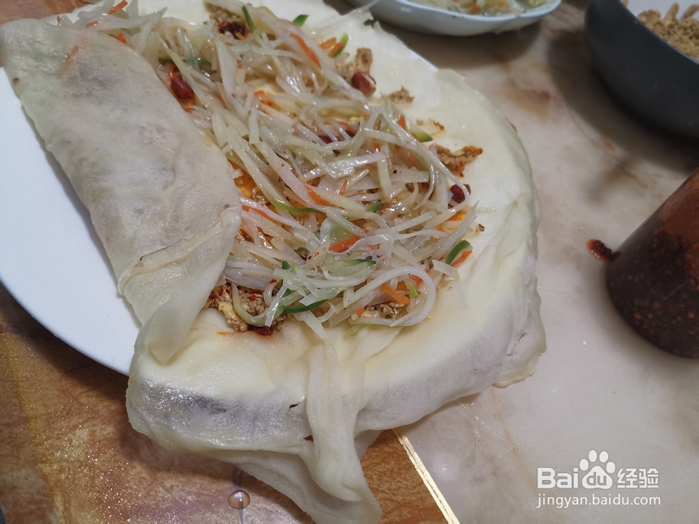 辣味鸡蛋土豆丝卷饼