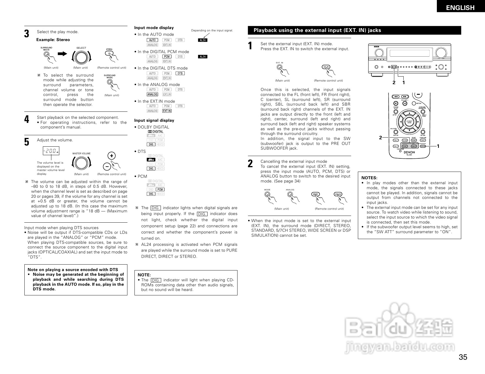 DENON AVR-2805收音环绕扩音机操作说明书:[2]