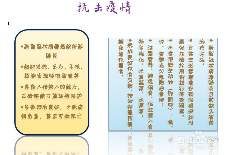 抗击疫情手抄报电子模板