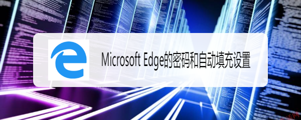 <b>Microsoft Edge的密码和自动填充设置</b>