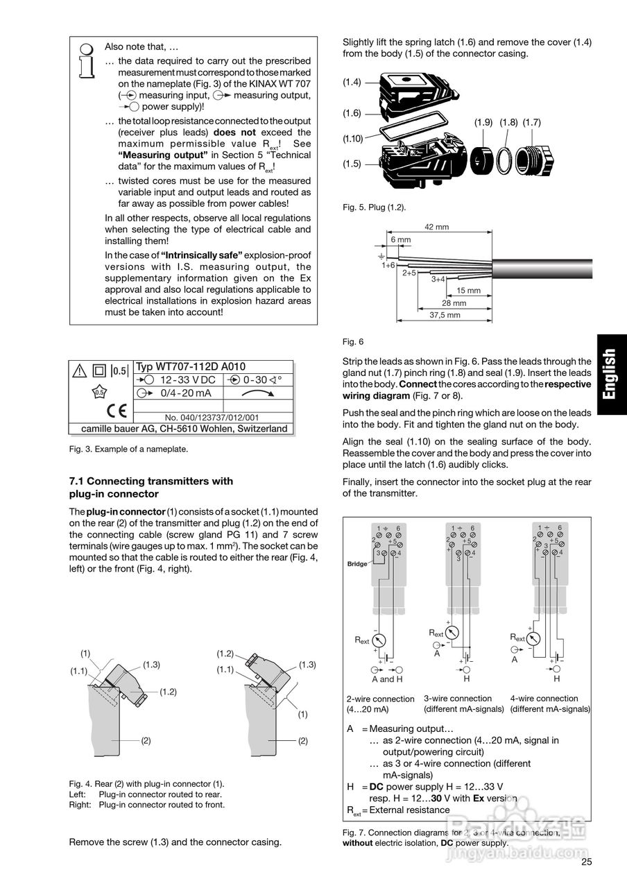 德国GMC转角变送器KINAX WT707操作手册:[3]