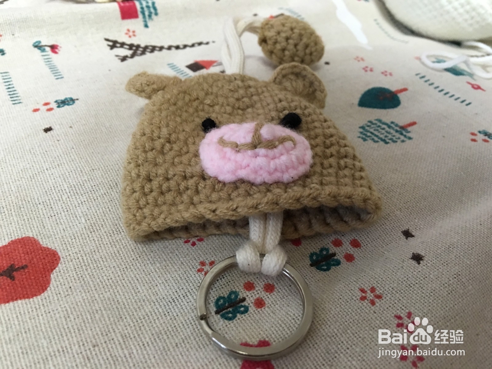 怎样做小熊钥匙包?