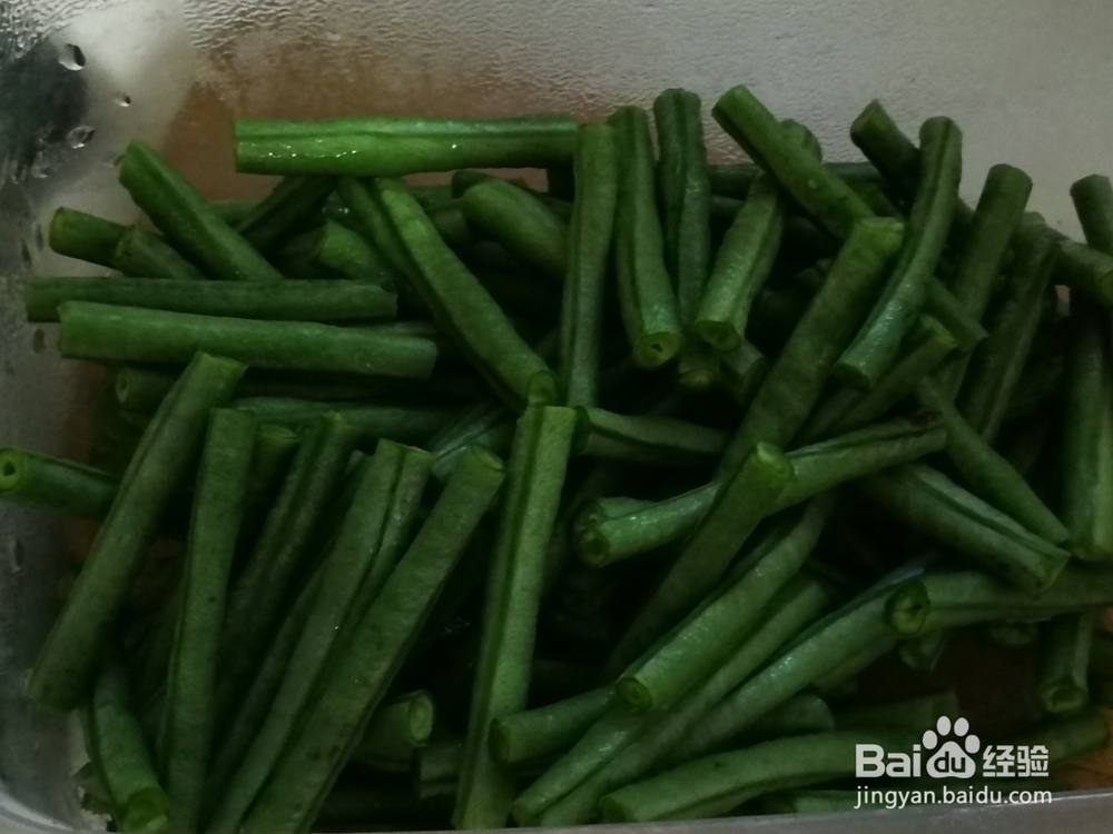 健康少调味料的--清炒豇豆