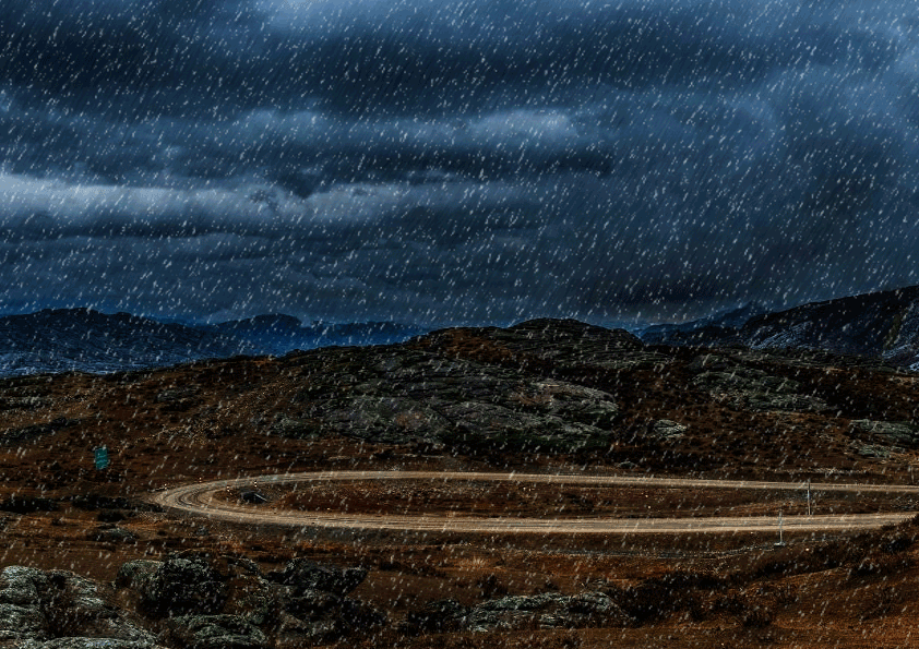 PS 制作下雨效果