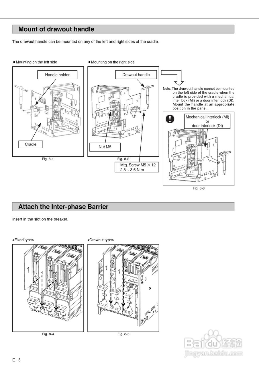 三菱 Type AE-SW低压空气断路器使用说明书:[1]