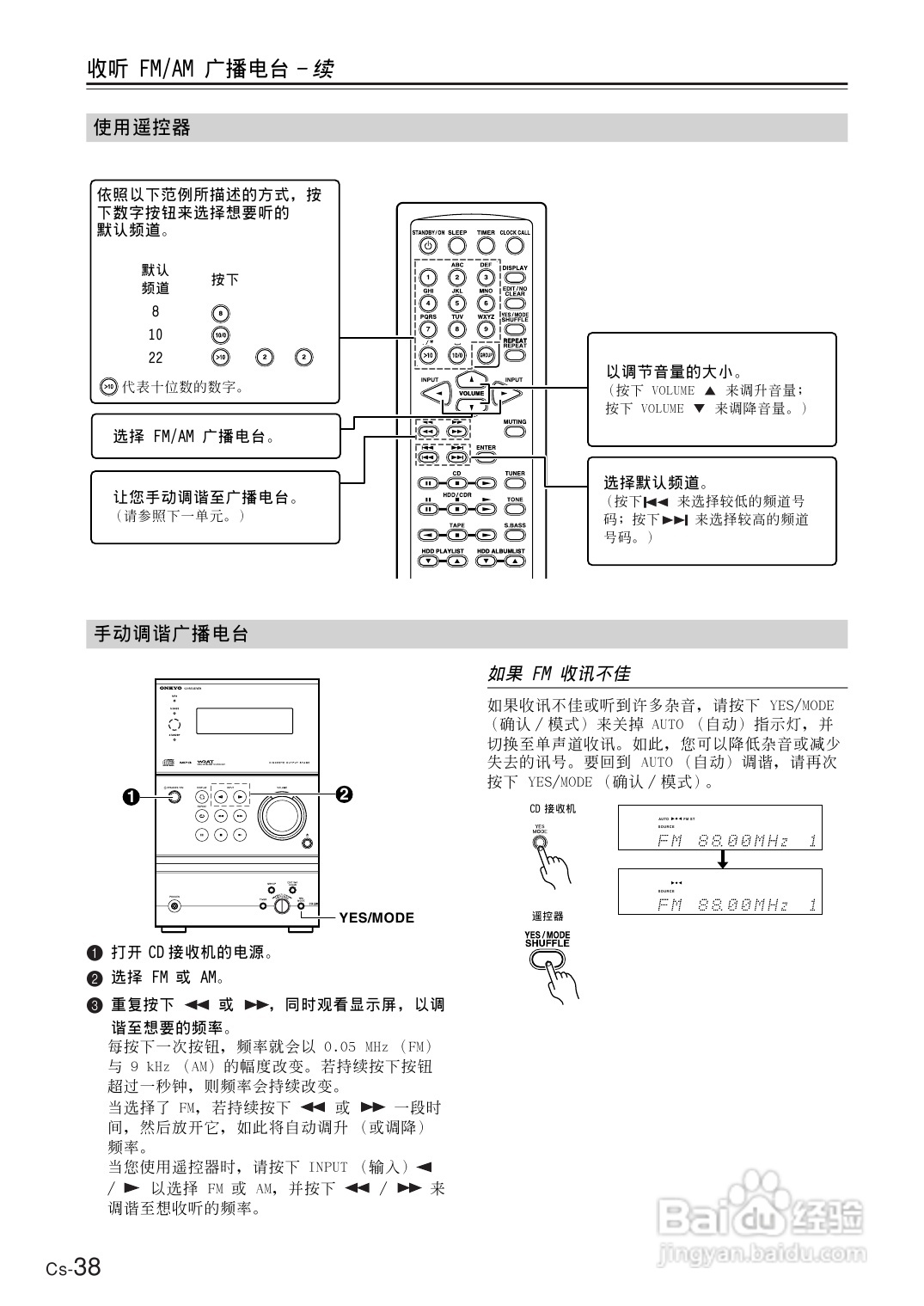 安桥CD接收机CR-B8型使用说明书:[2]