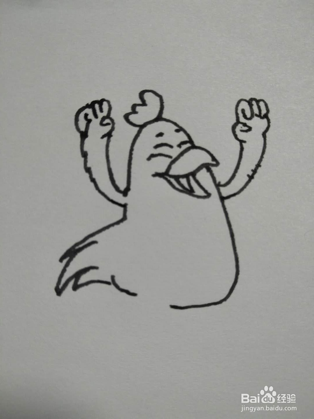 母鸡的简笔画法（四）