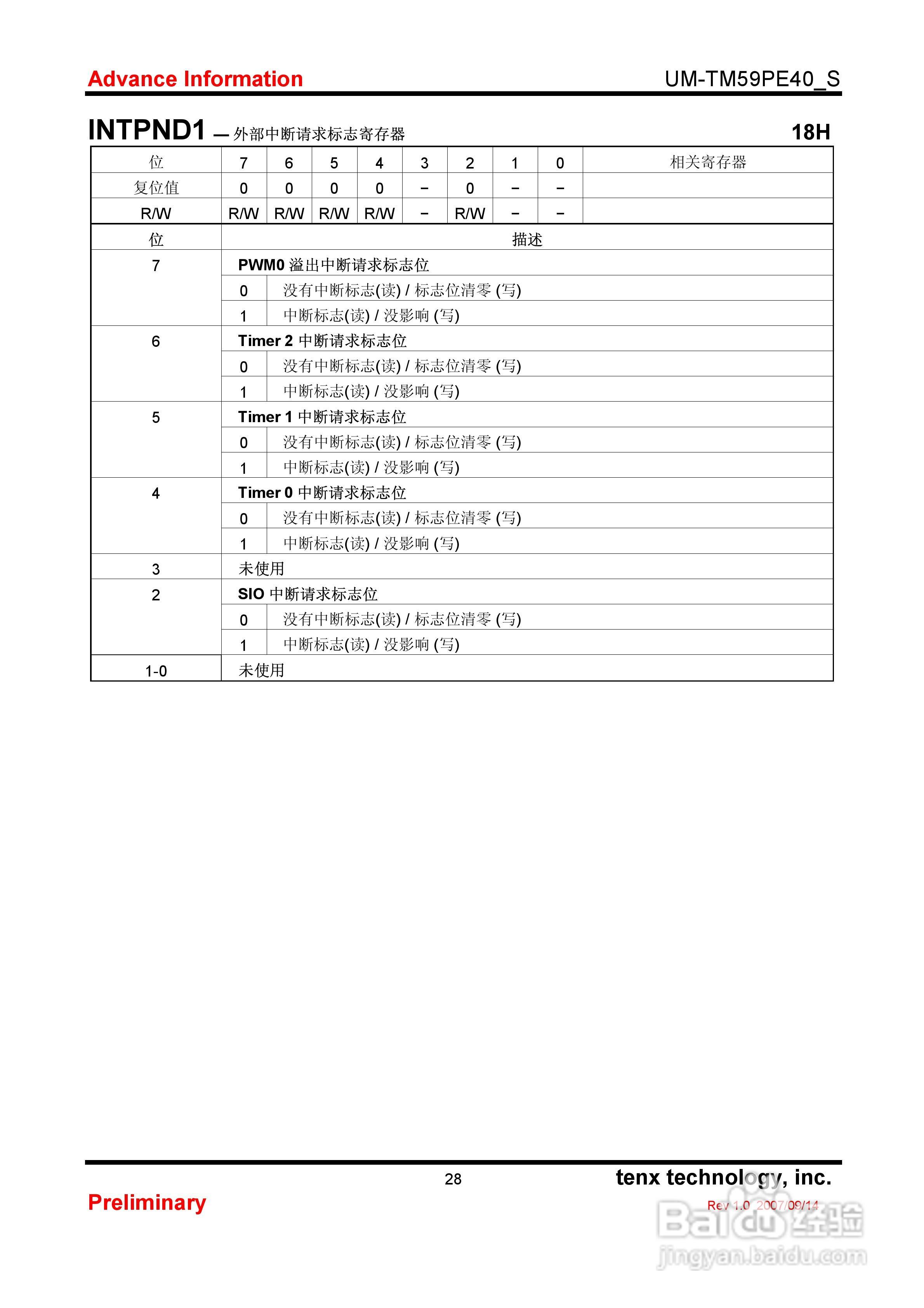 TM59PE 40 8-Bit微控制器使用手册:[3]