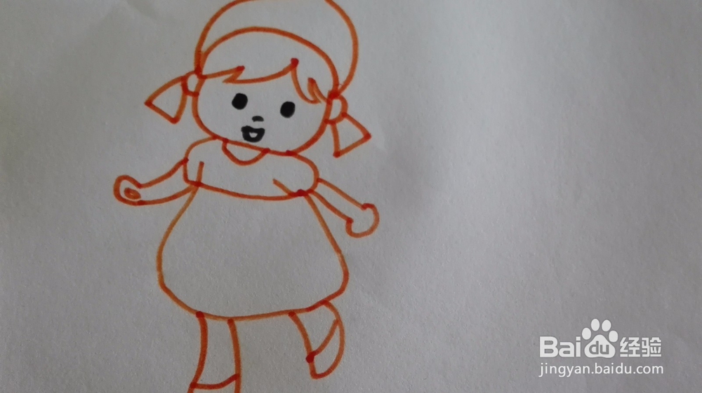 如何快速画出一个小女孩
