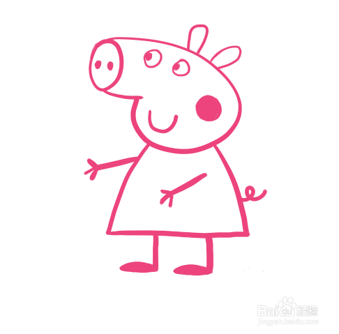 如何教孩子画小猪佩奇简笔画
