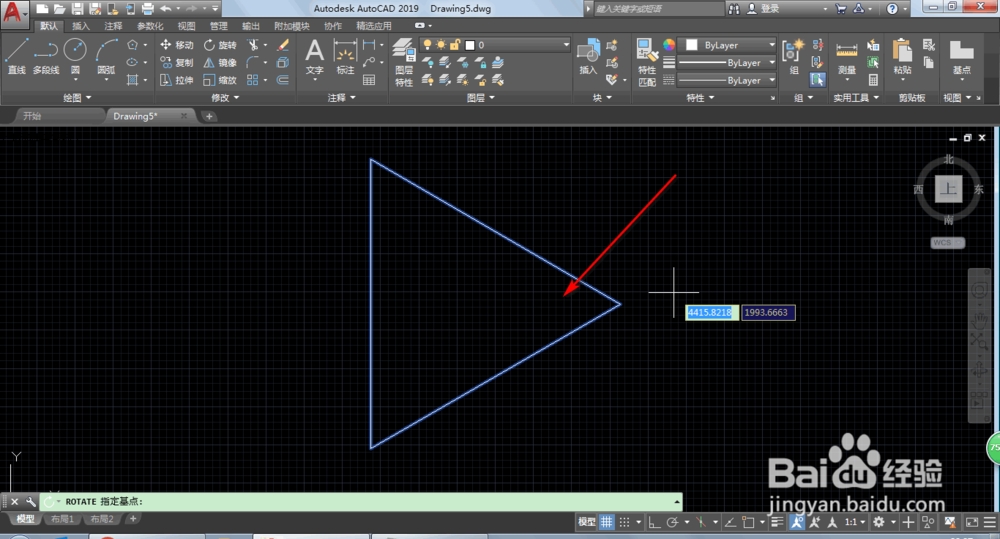 AutoCAD2019怎么旋转图形怎么旋转角度