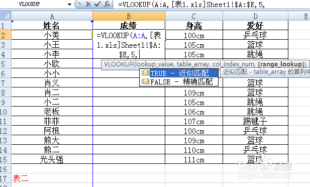 如何使用Excel表格中VLOOKUP函数？