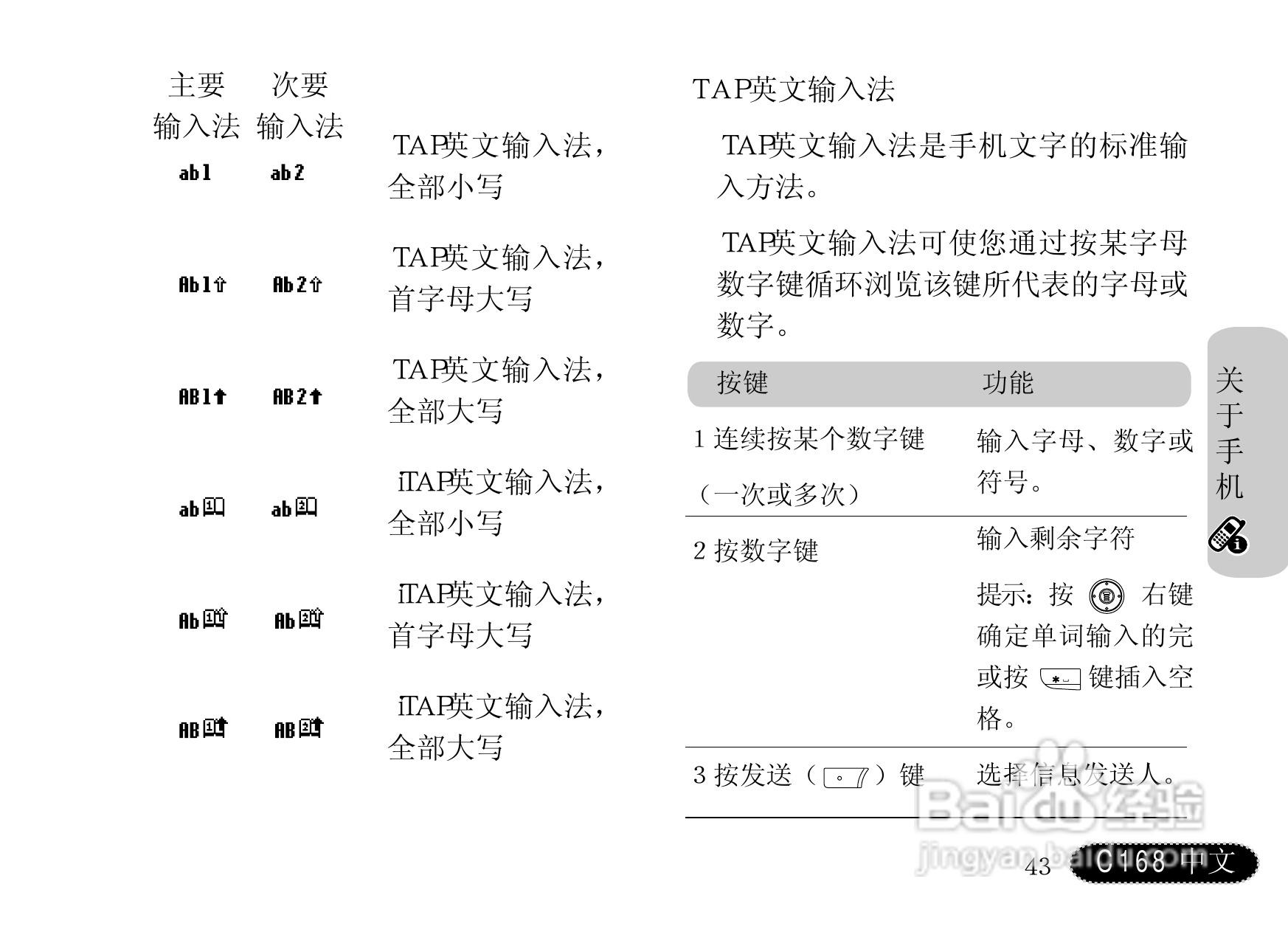 摩托罗拉C168手机使用说明书:[5]