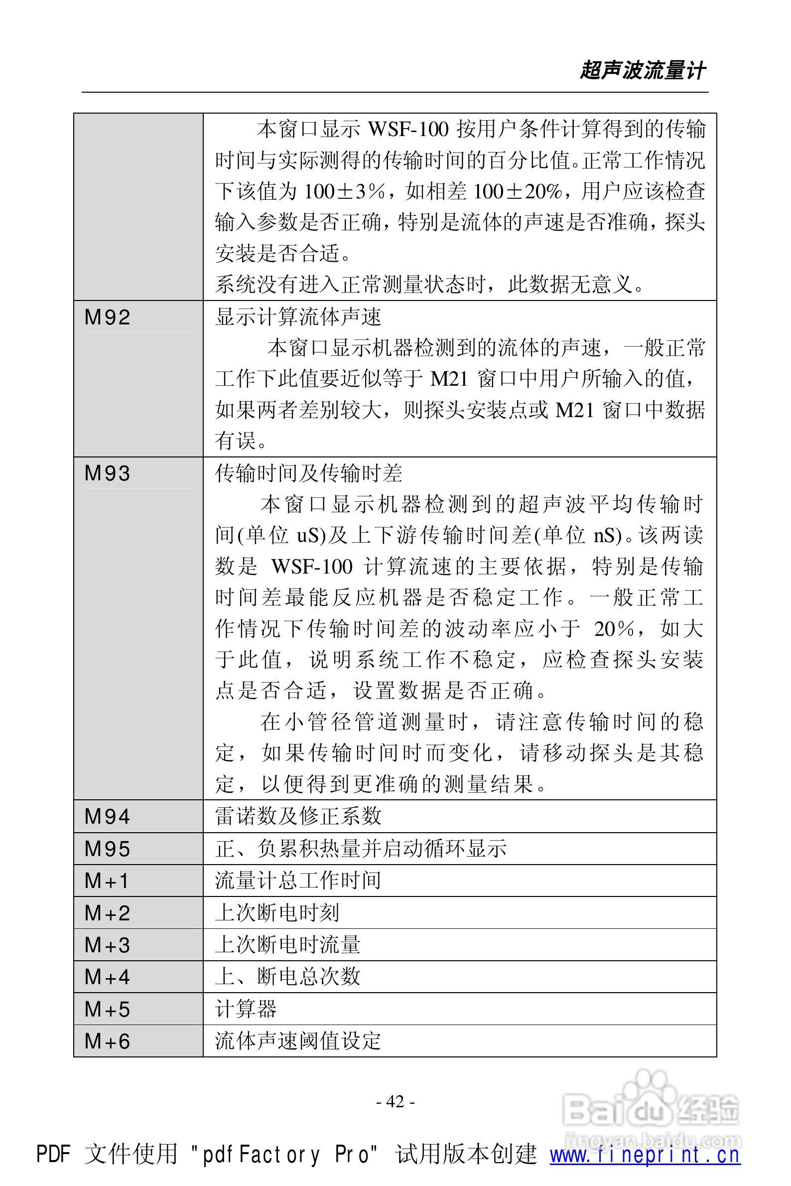 威尔逊WSF-100型超声波流量计说明书:[5]