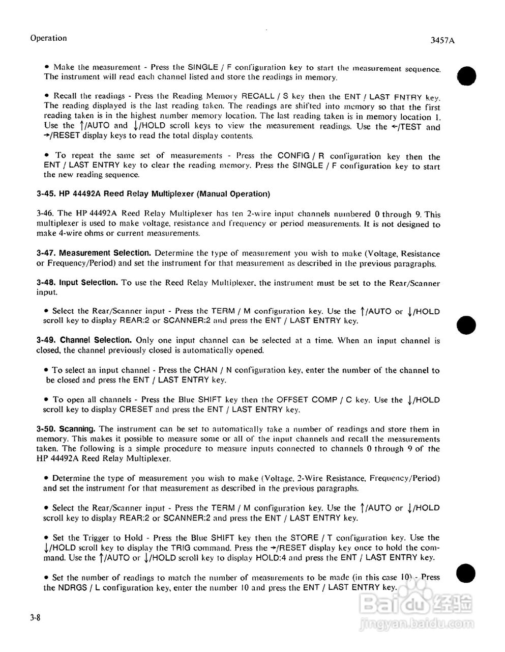 HP 3457A 万用表用户使用手册:[6]