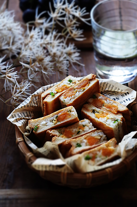 咸蛋黄米饭三文治