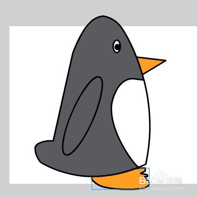 flash绘制一只卡通企鹅