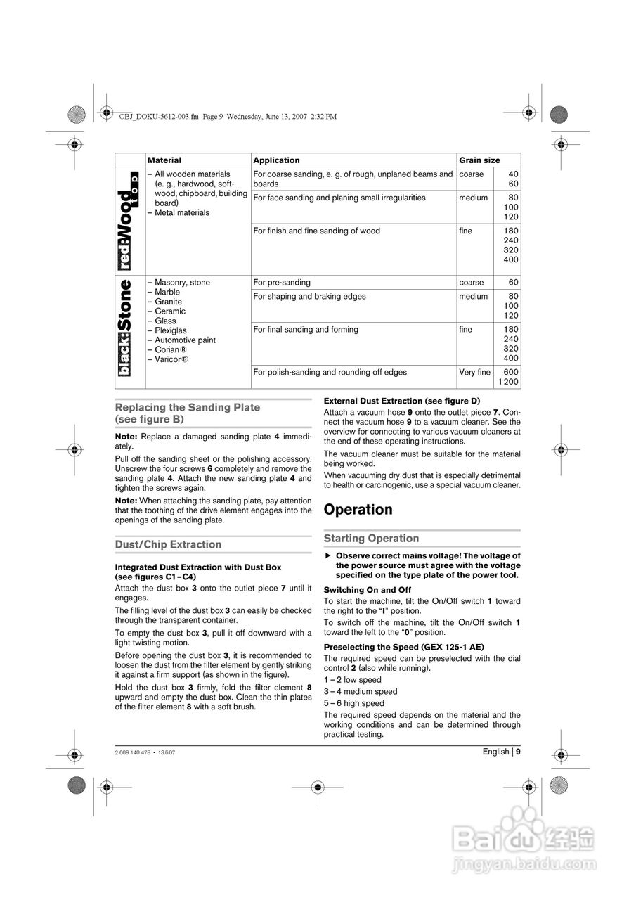 BOSCH GEX 125-1 A电磨操作说明书:[1]