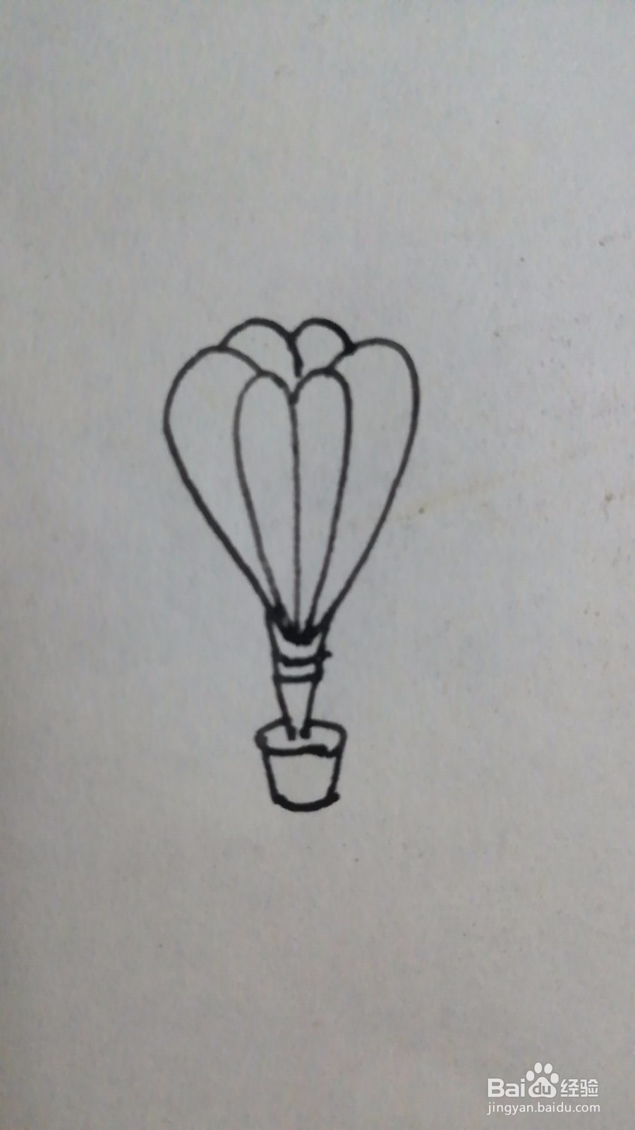 儿童简笔画之热气球的简笔画过程