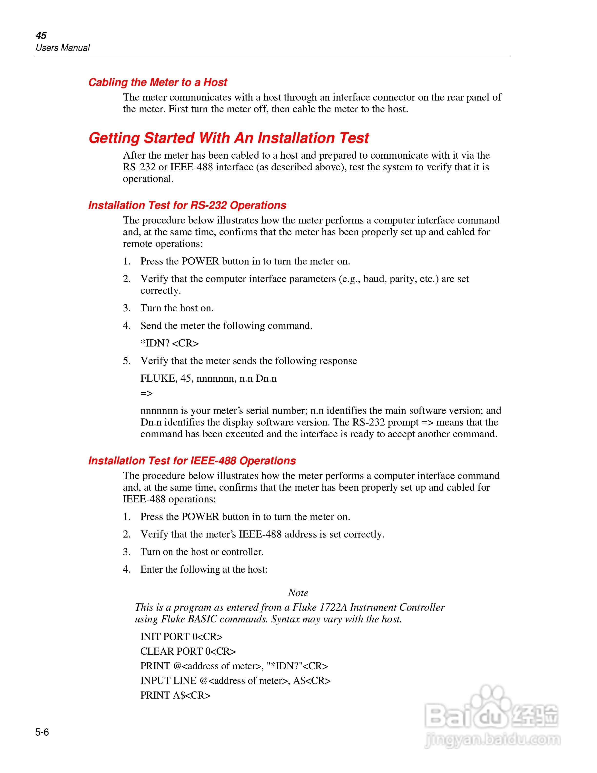 福禄克Fluke45万用表说明书:[7]