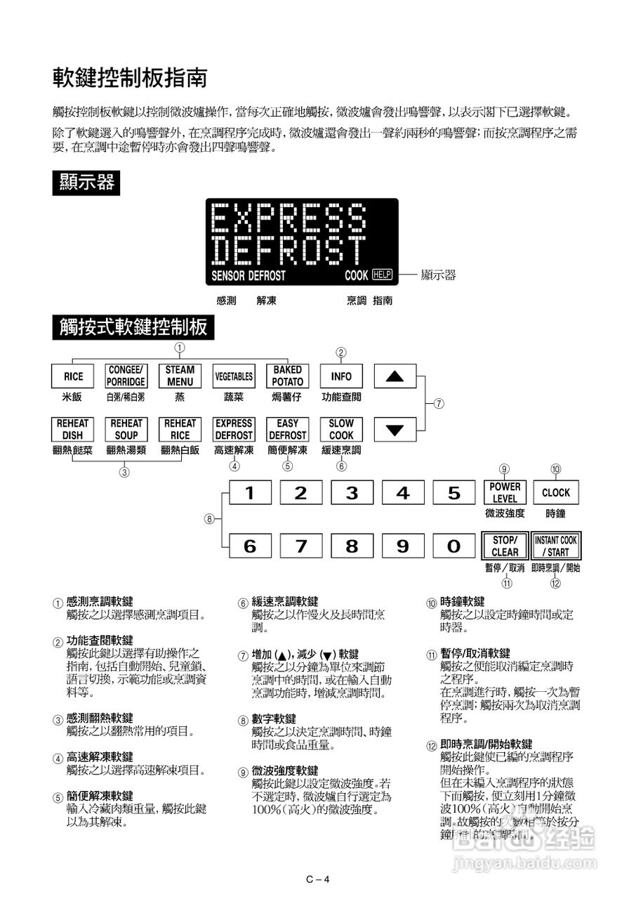 声宝R-582D型微波炉说明书:[1]