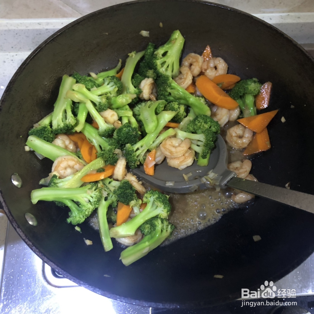 简单无压力做西兰花炒虾仁